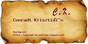 Conradt Krisztián névjegykártya